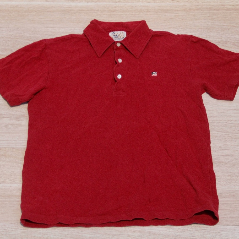 Paul Frank Men's Polo Shirt Small Red 100% Cotton
